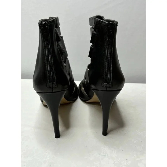 INC. CAGED PEEP TOE HEELS BLACK 10 - Picture 4 of 8